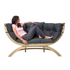 Weatherproof Siena Due Wooden Sofa