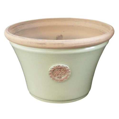 Seville Bowl Plant Pot in Serene Peridot