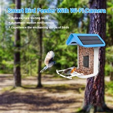 Callow Smart Bird Feeder with WI-FI Camera Solar power and AI Bird Recognition