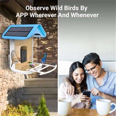 Callow Smart Bird Feeder with WI-FI Camera Solar power and AI Bird Recognition