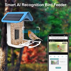 Callow Smart Bird Feeder with WI-FI Camera Solar power and AI Bird Recognition