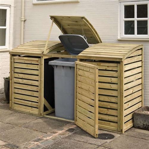Well Designed Timber Bin Store in Three Sizes