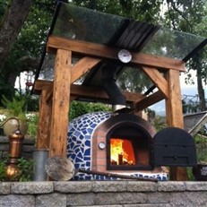Mosaic Effect Outdoor Wood Fired Pizza Oven