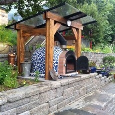 Mosaic Effect Outdoor Wood Fired Pizza Oven