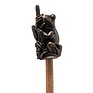 Antique Bronze Frog on a Bullrush Cane Companion