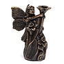 Antique Bronze Fairy holding a Daffodil Cane Companion