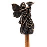 Antique Bronze Fairy holding a Daffodil Cane Companion