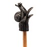 Antique Bronze Snail on a Hosta Cane Companion