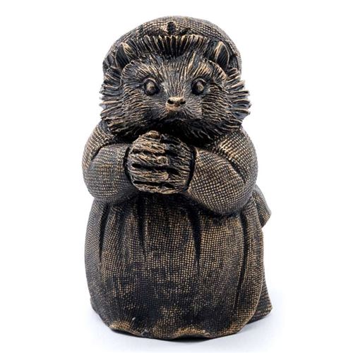 Beatrix Potter's Mrs Tiggy Winkle Antique Bronze Cane Companion