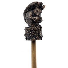 Beatrix Potter's Squirrel Nutkin Bronze Cane Companion