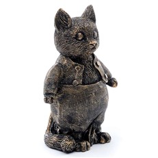Beatrix Potter's Tom Kitten Antique Bronze Cane Companion