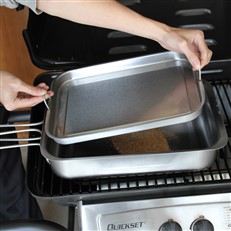 Stainless Steel Stovetop Smoker with Instruction Book