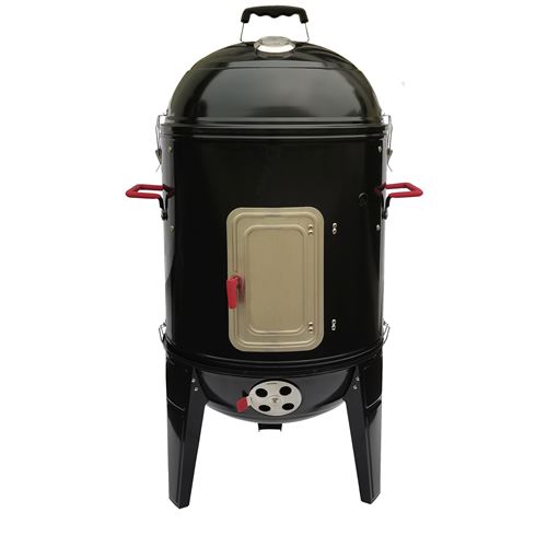 Callow Large BBQ Smoker - 18" Vertical, 3-in-1 Carbon Grill, Flavorsome Grilling, Vertical Smoker Grill