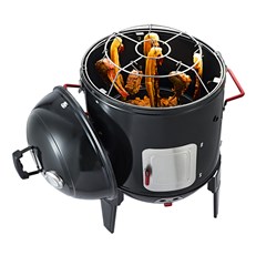 Callow Large BBQ Smoker - 18" Vertical, 3-in-1 Carbon Grill, Flavorsome Grilling, Vertical Smoker Grill