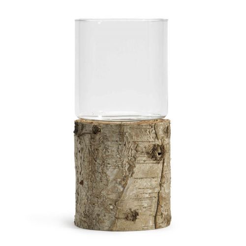 Rustic Birch Hurricane Lantern