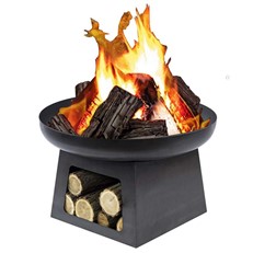 Idaho 60cm Fire Pit with Log Store