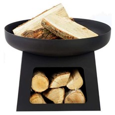 Idaho 60cm Fire Pit with Log Store