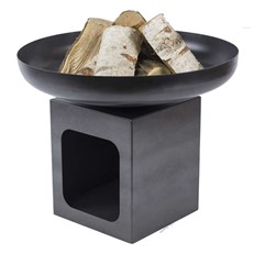 Oklahoma 60cm Fire Bowl with Log Store