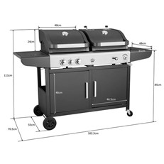 Large Callow Dual Fuel Gas and Charcoal BBQ Grill