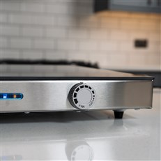 Electric Plate Warmer Tray & Food Heater, Keep Meals Warm, Ideal for Dinner Parties, Buffets, Restaurants & Takeaways - Adjustable Temperature Control, Glass Top Extra Large 56cm x 38cm