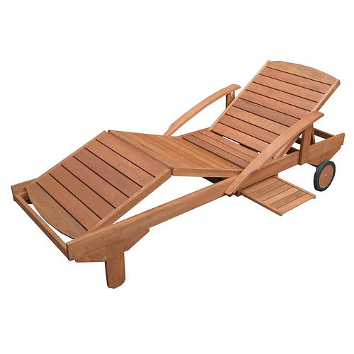 Wooden Garden Sun Lounger