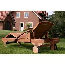 Wooden Garden Sun Lounger