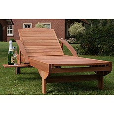 Wooden Garden Sun Lounger