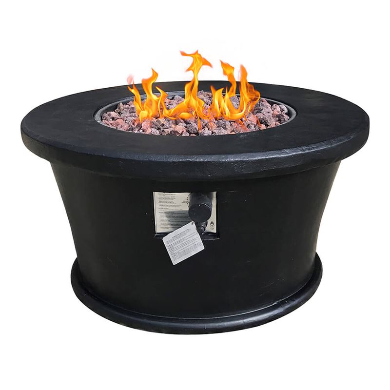 Dome Gas Fire Pit And Patio Heater, Black Gas Fire Pit
