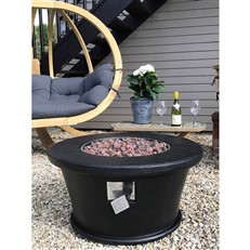 Foremost Black Dome Gas Fire Pit