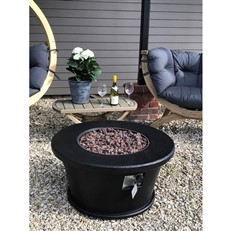 Foremost Black Dome Gas Fire Pit