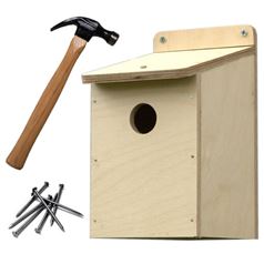 Bird Box Wooden DIY Kit with 32mm Hole