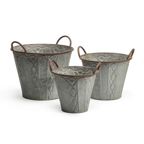 Lucas Round Garden Planters Set of 3