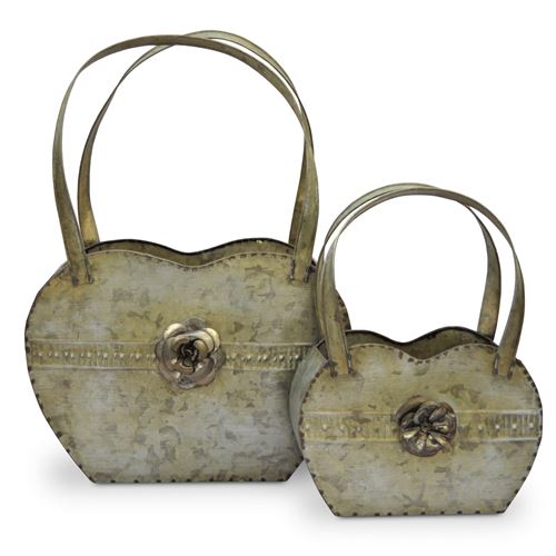 Pair of Garden Handbag Planters