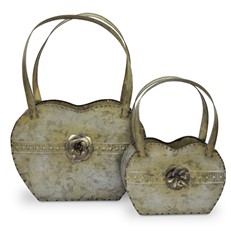 Pair of Garden Handbag Planters
