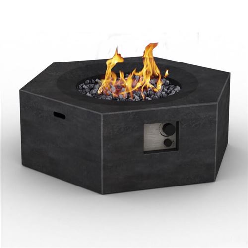 Foremost Outdoor Hexagon Gas Fire Pit Table