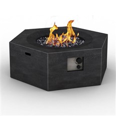 Foremost Outdoor Hexagon Gas Fire Pit Table