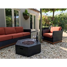 Foremost Outdoor Hexagon Gas Fire Pit Table