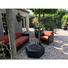 Foremost Outdoor Hexagon Gas Fire Pit Table