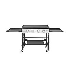 Callow 4 Burner Flat Top Gas Griddle - Outdoor Cooking Griddle 4 x 4kw Hi Power Burners Large 92cm x 55cm, Includes Quality Cover