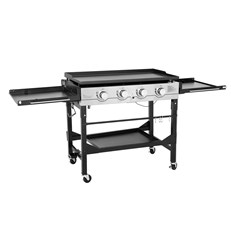 Callow 4 Burner Flat Top Gas Griddle - Outdoor Cooking Griddle 4 x 4kw Hi Power Burners Large 92cm x 55cm, Includes Quality Cover