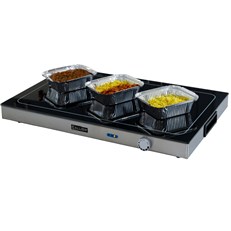 Electric Plate Warmer Tray & Food Heater, Keep Meals Warm, Ideal for Dinner Parties, Buffets, Restaurants & Takeaways - Adjustable Temperature Control, Glass Top Extra Large 56cm x 38cm