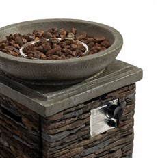 Slate Effect Gas Fire Pit