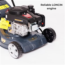 Callow Premium Petrol Lawn Mower - 41cm Cutting Width - Powerful 4 Stroke 123cc Loncin OHV Engine with adjustable cutting heights