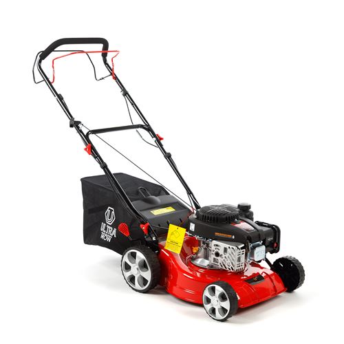 Petrol Garden Lawn Mower 41cm - 3hp 4 Stroke Self Propelled Central Wheel Height Adjustment