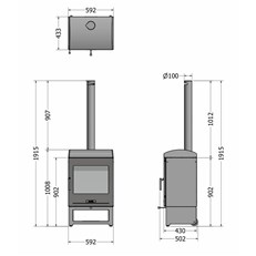 Hestia Heat Outdoor Wood Burning Patio Heater