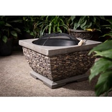 Premium Wood Burning Stone Fire Pit