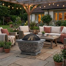 Premium Wood Burning Stone Fire Pit