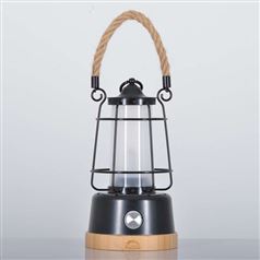 12W Portable Rechargeable LED Garden Lantern with Hemp Rope Handle