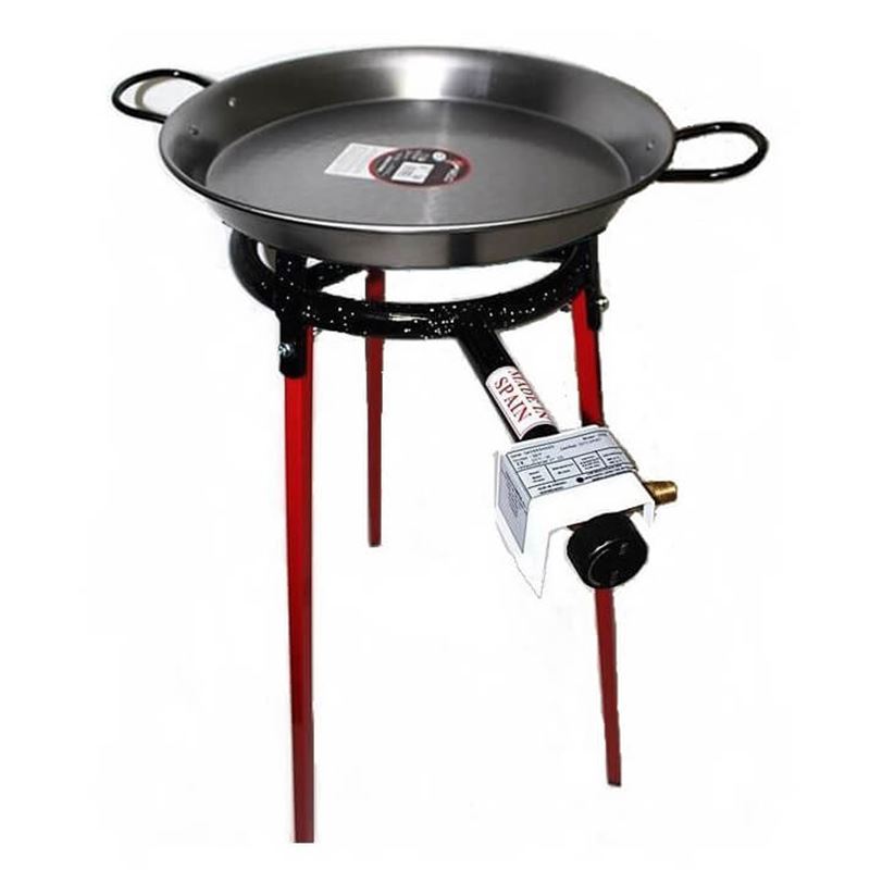 Ideal for Camping and BBQ 30 cm Gas Burner/Basic Stand / 38 cm Enamel Paella Pan Ringg Smalto Mini Paella Set Outdoor Paella Cooking Kit for up to 6-8 Servings by No239