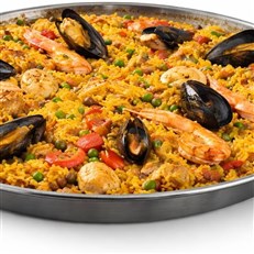 60cm Paella Pan with Legs, Burner and Spoon